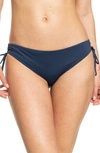 Roxy Beach Classics Side Tie Hipster Bikini Bottoms In Blue