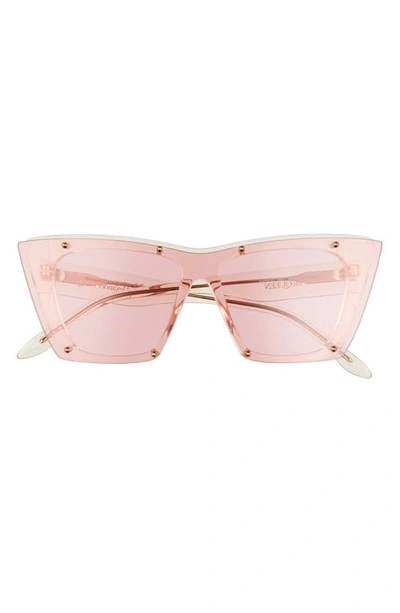 Alexander Mcqueen Cat Eye Frameless Sunglasses In Yellow