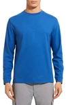Theory Rider Long Sleeve T-shirt In Puce Blue
