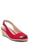 Lifestride Shoes Socialite Espadrille Slingback Sandal In Fire Red