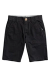 Quiksilver Kids' Everyday Chino Light Shorts In Black