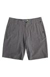 Quiksilver Kids' Union Heather Amphibian Hybrid Shorts In Black