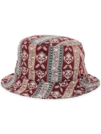 Honor The Gift Brocade-print Bucket Hat In Red