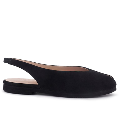 Rag & Co Gretchen Slingback Flat Sandals In Black