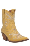 Dingo Primrose Western Boot In Yellow Metallic