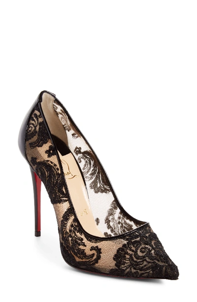 Christian Louboutin Follies Embellished Pointy Toe Pump In Black