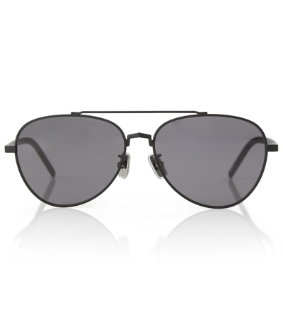 Givenchy Logo Aviator Sunglasses In Matte Black / Smoke