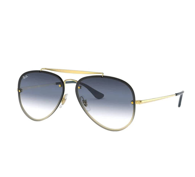 Ray Ban 61mm Gradient Lens Aviator Sunglasses - Gold Blue In Blue,gold Tone