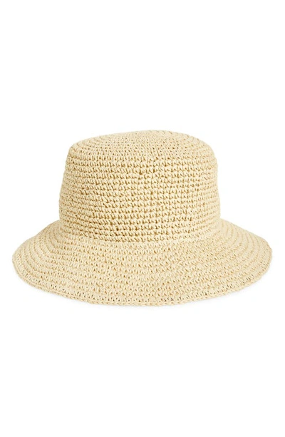 Madewell Straw Bucket Hat In Natural Multi