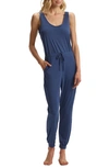 Commando Butter Tank Lounge Jumpsuit In Bright Navy