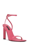 Nine West Ankle Strap Sandal In Neon Pink Patent