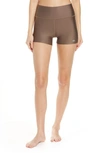 Alo Yoga Airlift High Waist Shorts In Hot Cocoa