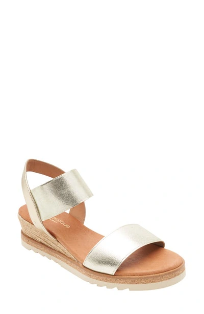 Andre Assous Neveah Espadrille Sandal In Platino