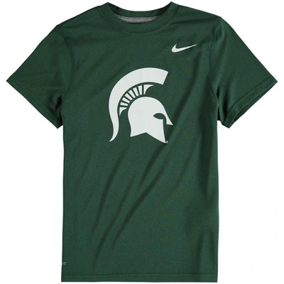 Nike Kids' Youth  Hunter Green Michigan State Spartans Logo Legend Dri-fit T-shirt