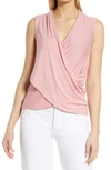 1.state Surplice Sleeveless Top In Pink