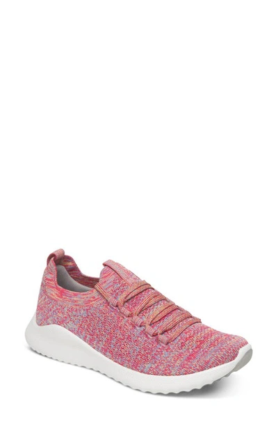 Aetrex Carly Knit Sneaker In Pink