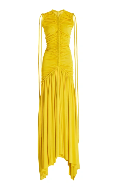Proenza Schouler Women's Cinched Jersey Maxi Dress In Yellow