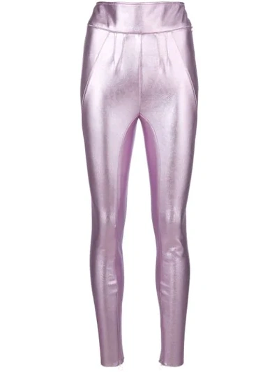 Alyx Metallic High-rise Leggings In Pink