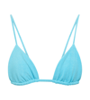 Jade Swim Via Terry Triangle Bikini Top In Aqua Sheen