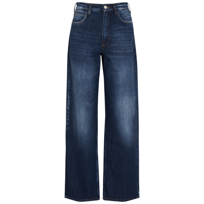 Frame Le Italien High-rise Wide-leg Jeans In Blue