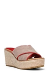 Donald Pliner Ideal Platform Wedge Sandal In Tomato