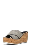 Donald Pliner Women's Crossover Strap Espadrille Wedge Platform Sandals In Navy