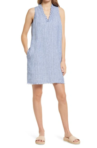 Tommy Bahama Cabana Stripe Sleeveless Shift Dress In Lt Sky