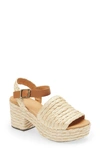 Chocolat Blu Gali Espadrille Platform Sandal In Natural Raffia