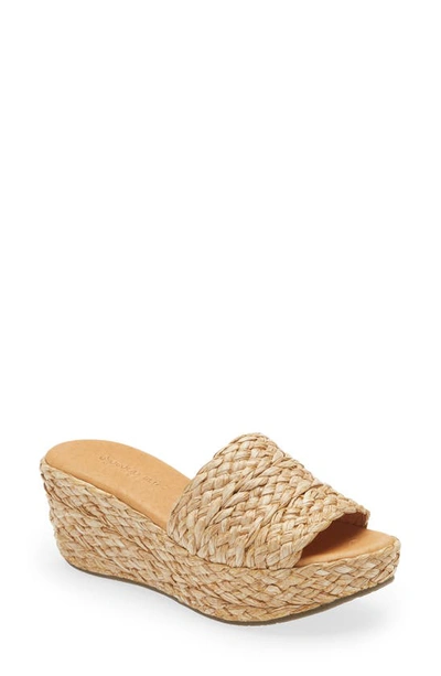 Chocolat Blu Yunis Sandal In Natural Raffia