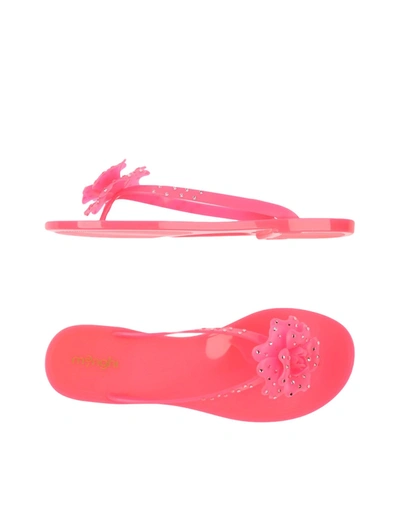 Menghi Toe Strap Sandals In Pink