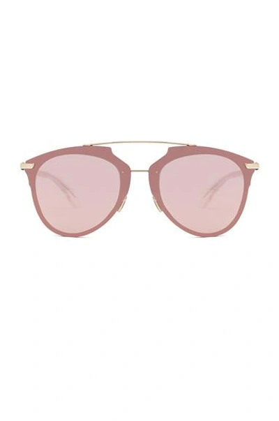 Dior Reflected Sunglasses In Gold & Rose Gold