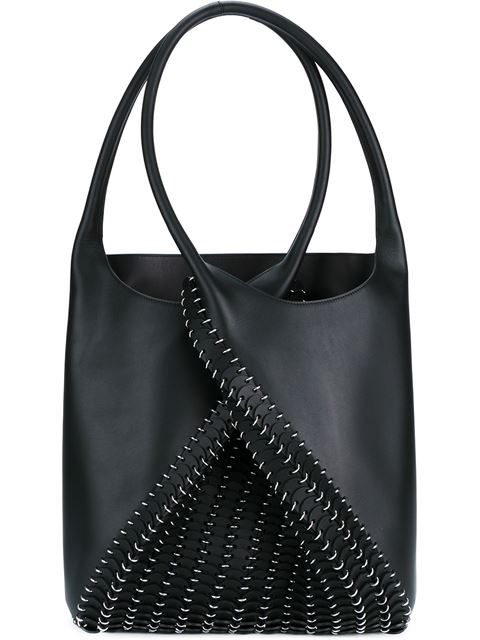 Paco Rabanne Appliqué Details Shoulder Bag In Black | ModeSens