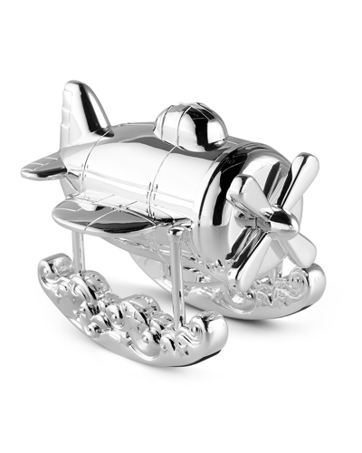 Reed & Barton Zoom Zoom Airplane Coin Bank In Silver Plate