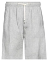 Primo Emporio Man Shorts & Bermuda Shorts Dove Grey Size 28 Linen, Cotton, Polyester In Blue