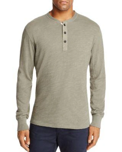 Rag & Bone Standard Issue Slub Cotton Henley In Sage