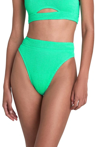 Bound By Bond-eye The Savannah High Waist Bikini Bottoms In Jade