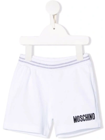 Moschino Babies' Teddy-patch Shorts In White