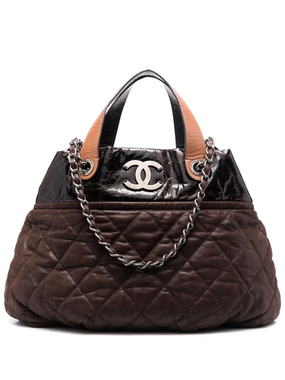 Pre-owned Chanel 2009-2010 In The Mix Tote Bag In Brown