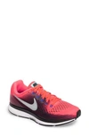 Nike Air Zoom Pegasus 34 Running Shoe In Solar Red/ Silver/ Black