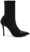 Tony Bianco Davis Stretch Satin Bootie In Black Stretch Satin