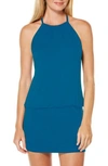 Laundry By Shelli Segal Blouson Cover-up Dress In Deep Teal