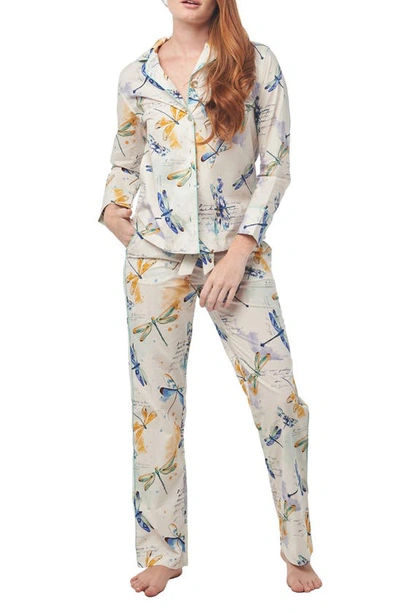 The Lazy Poet Emma Dragonflies Cotton Pyjamas In Multi