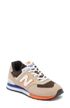 New Balance 574 Classic Sneaker In Mindful Grey/ Poppy