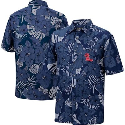 Colosseum Navy Ole Miss Rebels The Dude Camp Button-up Shirt