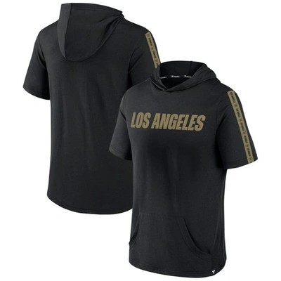 Fanatics Branded Black Lafc Definitive Victory Short-sleeved Pullover Hoodie