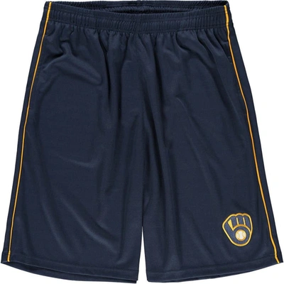 Majestic Fanatics Branded Navy Milwaukee Brewers Big & Tall Mesh Shorts