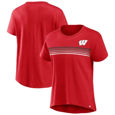 Fanatics Branded Red Wisconsin Badgers Tie Breaker T-shirt