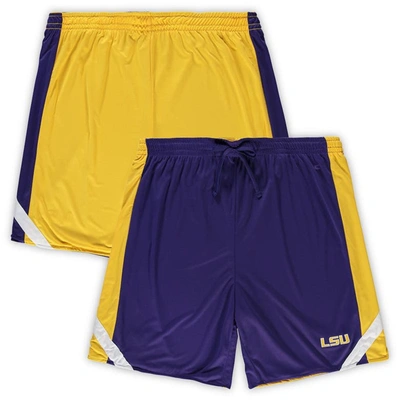 Colosseum Men's  Purple, Gold Lsu Tigers Big And Tall Team Reversible Shorts In Purple,gold