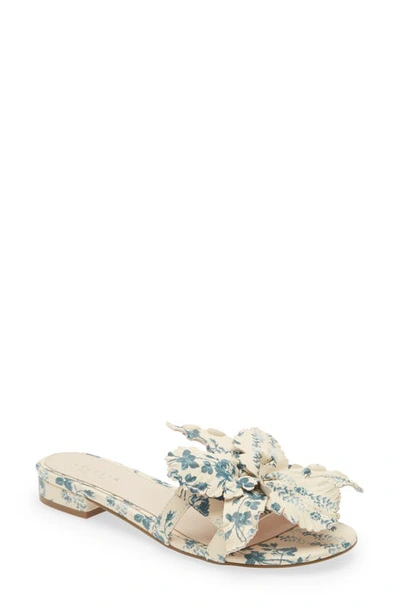 Cecelia New York Lila Slide Sandal In Blue Garden