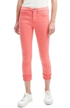7 For All Mankind Fray Hem Crop Skinny Jeans In Hibiscus